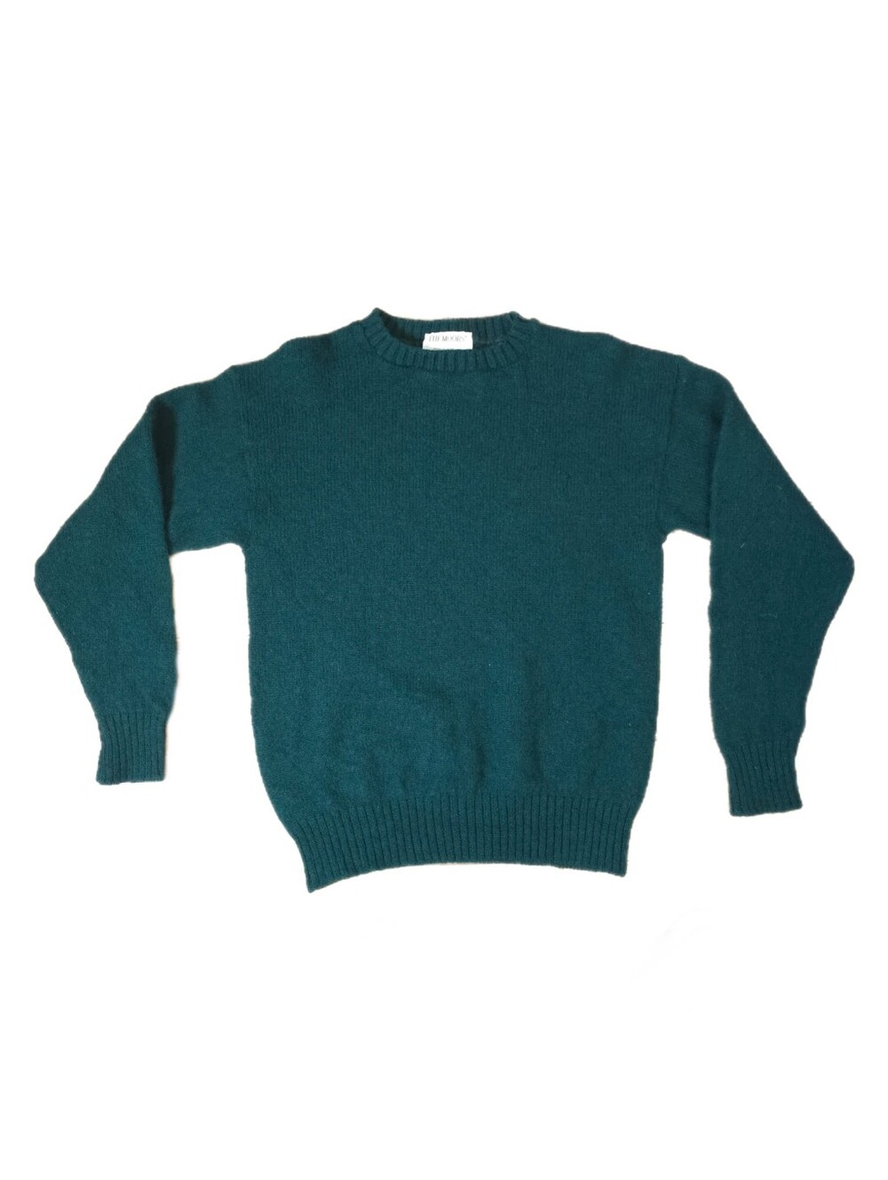 Vtg The Moors Lord Jeff 100% Shetland Wool Crewneck Sweater Dark Green S/M *READ